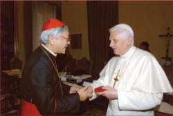 Image of Cardinal Zen, 77, was supposed to retire two years ago, but Pope Benedict XVI accepted his resignation only last December. Several times he said the pope had asked him to continue to follow the situation of the Church in China. 