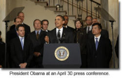 Image of The President's position offers new and unique challenges for the pro-life movement.  There is no doubt that the President still embraces a radical pro-abortion position.  The only thing that is changing is his strategy not his policies.