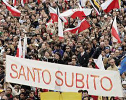 Image of The question we should ask isn't 'When will John Paul be beatified?' But rather, 'When will we follow his example to build a true culture of life and civilization of love?' 