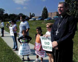 Image of Occasionally we still hear an elected official speak of his or her personal opposition to abortion, while they support the legal right to an abortion.We should be very clear: Such a person places him or herself completely OUTSIDE the moral framework, the moral imperative of Evangelium Vitae and other Church teaching on these issues. ... They have abandoned their place in the citizenship of the Church. Quite simply they have become warriors for death rather than life.
