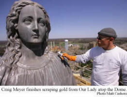 Image of (The top of the Dome on the campus of Notre Dame)
<br>The University pursues a dangerous course when it allows itself to decide for and by itself what part of being a Catholic institution it will choose to embrace. Although undoubtedly unintended, the University administration's decision portends a distancing of Notre Dame from the Church which is its lifeblood and the source of its identity and real strength. Such a distancing puts at risk the true soul of Notre Dame.