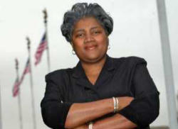 Image of Brazile is ideologically opposed to many fundamental Catholic moral principles, including abortion and contraception.  She recently supported President Obama’s reversal of the Mexico City Policy which previously barred taxpayer funding from supporting abortion services overseas. 
