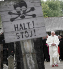 Image of Pope visits Auschwitz.