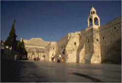 Image of Manger Square in Bethlehem.Because of the Israeli-Palestinian conflict and the anarchy that tends to prevail in the city, the Christian population of Bethlehem is on the decline.  In ’98 there were still ‘85%; as of 2005 they count for only 20% of the entire population of an estimated to count 25 thousand inhabitants.