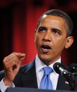 Image of On several occasions Obama’s address was interrupted by long rounds of applause and ended in a standing ovation.