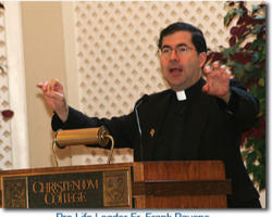 Image of 'To expose the violence that is already occurring, to call it what it is, and to sound the alarm that it has to stop, is not to foment violence,'Father Pavone affirmed.