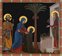 Image of The young Mary who, carrying Jesus in her womb, forgets her own needs and runs to help another is a beautiful image of the Church in the perennial youthfulness of her Spirit, of the missionary Church of the incarnate Word, called to carry that Word into the world and to bear witness to it, especially through the service of charity.