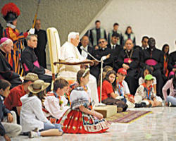 Image of I'm Alessandro. Dear Pope Benedict, you are the first missionary. How can we young people help you to proclaim the Gospel?