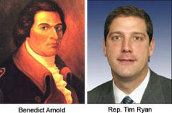 Image of Much like Benedict Arnold, the American whose name became synonymous with turncoat after his defection and attempt to betray key fortifications to the British Empire in the American War for Independence, Ryan's support was key to passing the Capps Amendment  (30-28), which the Associated Press confirmed allows the federal funding of abortion under H.R. 3200 'America's Affordable Health Choices Act of 2009.'