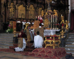 Image of 'When we study the most ancient liturgical practices of the Church, we find that the priest and the people faced in the same direction, usually toward the east, in the expectation that when Christ returns, he will return 'from the east.'