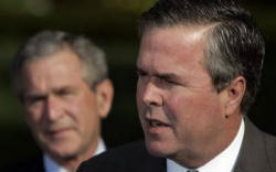 Image of George W. and Jeb Bush.