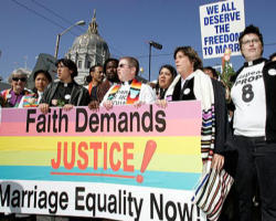 Image of The relationship between Ruth and Naomi will be interpreted as a lesbian one. The relationship between Saul, David, and Jonathon was interpreted by Episcopal Reverend John Kirkley, one of the nominees to be the next Episcopal suffragan bishop of Los Angeles, as a 'Biblical Love Triangle.'The raising of Lazarus was the subject of a homily at San Francisco’s Most Holy Redeemer by Fr. Donal Godfrey, the executive director of University Ministry at USF. He titled his homily 'The Call to Come Out.'