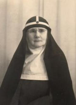 Image of Mother Riccarda was baptised at St Mary Magdalen Church in Brighton as a four-year-old after her Anglican parents converted to the Catholic faith. She joined the Bridgettines at the age of 24, and soon became deputy to the founding mother of her branch of Bridgettines, Blessed Mary Elizabeth Hesselblad.

