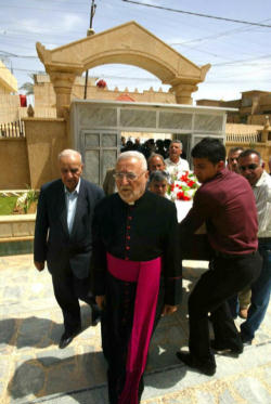 Image of 'In every Mass' - added the archbishop of Kirkuk – 'we are called upon to make the sacrifice of Christ in our life, in his words; take, break, give ... Do this in memory of me: this is the sacred history of Christians and ... their journey'.