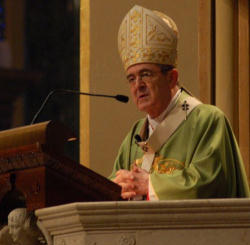 Image of Cardinal Rigali: 'It bears repeating: Abortion – the direct, intentional killing of an unborn girl or boy – is not health care.' 
