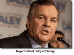 Image of 'My religion is very personal. ... Religion does not play a part when I make a decision on behalf of the people of Chicago.  It is a decision I have to make as a mayor, not as a Catholic. ... That is separate for me'.