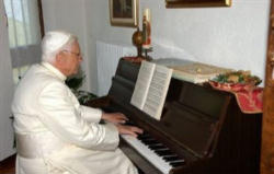 Image of Pope Benedict XVI is a pianist with a deep love of music.