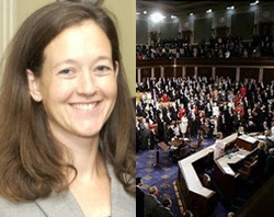 Image of Kristen Day, DFLA Executive Director: If Hyde Amendment-type language were inserted into the bill, Democrats for Life of America (DFLA) says, taxpayer funded abortions in appropriations bills would be prevented.