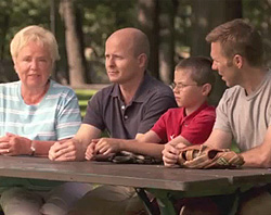 Image of Yolande Dumont appearing in the Protect Maine Equality ad which misrepresents Catholic teaching on Marriage. The Chicago-based organization CatholicVoteAction.org characterized the ad as 'shameless'.
