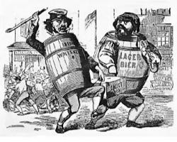 Image of Is the growing anti-Catholic wave an emergence of a new 'Know Nothing' Movement? Pictured is one of a multitude of Anti-Catholic cartoons from the last wave of Anti-Catholic sentiment in America.