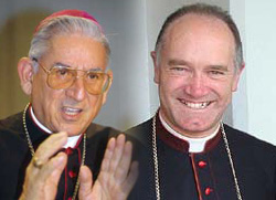 Image of SSPX Bishop Fellay and Vatican Representative.