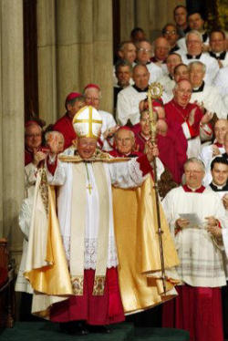 Image of Archbishop Timothy Dolan of New York at his installation.