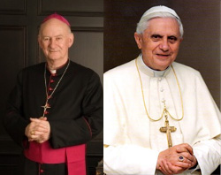 Image of Bishop Murray and Pope Benedict XVI.