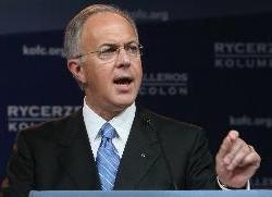 Image of (Pictured: Carl Anderson) 'Catholic politicians must now consider the effect of national legislation mandating Catholic cooperation in abortion.' 