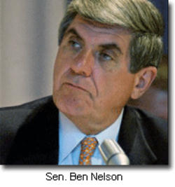 Image of Democrat Senator Ben Nelson of Nebraska says he intends to introduce a Stupak-like amendment for his chamber's bill.