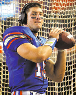 Image of (Tim Tebow) The Heisman-winning collegiate superstar is featured in a 30 second ad, funded by Focus on the Family, with his mother. They will tell the story of her high-risk pregnancy when she and her husband were missionaries in the Philippines. Advised to have an abortion, she chose life and Tim Tebow was born.<br>