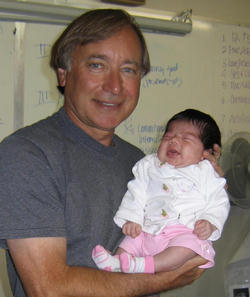 Image of Fredi D’Alessio and baby April, one who was saved through the work of sidewalk counseling.