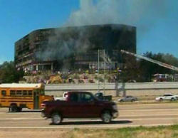 Image of Austin, Texas Office building hit by the small plane.
