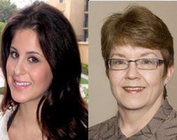 Image of Lila Rose (left), leader of the pro-life group Live Action, recently posed as a teenage girl seeking an abortion at a Planned Parenthood clinic in Milwaukee, Wisconsin. Planned Parenthood of Wisconsin CEO Teri Huyck (right) responded to the charge that the organization had failed to report the incident.