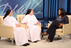 Image of Dominican Sisters on Oprahs' Set.