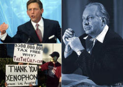 Image of Each of the presenters was able to tell his or her personal story of life inside the organization. A prepared summary given to journalists at the event offered a brief biography of the speakers and a bit about their story. Additionally, the press was also given background information and samples of Scientology documents.
