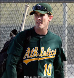 Image of Oakland Athletics prospect Grant Desme is retiring from baseball to enter the priesthood.
