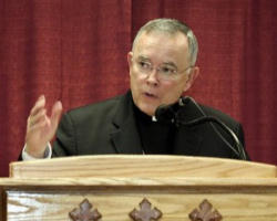 Image of 'Trust in God. Speak up and defend your Catholic faith with your medical colleagues. Commit yourself to good and moral medicine. Get involved and fight hard for the conscience rights of your fellow Catholics and their institutions. Remember the Hippocratic Oath. Dedicate yourselves again to being truly Christian and deeply Catholic health-care professionals.'  (Abp. Chaput) 