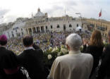 Image of According to the victims, who say they were abused during their childhood at a Maltese orphanage, the pope listened to their individual stories, thanked them, and cried with them.