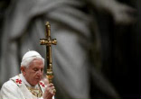 Image of Pope Benedict XVI as he celebrates the Chrismal Mass in Saint Peter's Basilica at the Vatican April 1, 2010. 
Credit: Reuters/Alessia Pierdomenico
