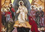 Christ my hope is risen, and he goes before you into Galilee. Image of Christ my hope is risen, and he goes before you into Galilee.