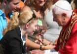 Image of Pope speaking to Young People about God's Love.