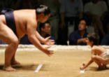 Image of I recently found a photo of a little boy facing a sumo wrestler, I feel just like that, facing this modern day Goliath. Cancer felt like a giant. 