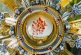 Image of The Eucharist is called Holy Communion.  Jesus himself, through the Eucharist, grants to us the most powerful experience of intimacy possible within our earthly existence.  As Pope Benedict explained, 