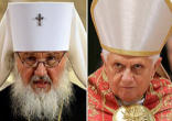 Image of Patriarch Kirill and Pope Benedict XVI.