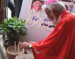 Image of Bishop of Faisalabad Joseph Coutts presided at the memorial Mass on Sunday at Gojra's Sacred Heart Catholic Church, ACN News reports. The bishop lit candles for each of those who died in the violence.

