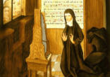 Image of St. Hildegard of Bingen, a twelfth-century German Benedictine religious.