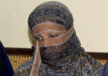 Image of Asia Bibi on November 20, 2010. Though a Christian, she covers her face out of respect for the laws of Pakistan