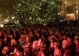 Image of Pioneer Square in Portland where people gathered for the lighting of the Christmas tree