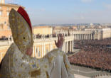 Image of Pope Benedict delivering the Urbi et Orbi, to the City and the World, address
