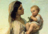 Image of The Immaculate Mother holds the Christ Child who, this Advent, calls us to listen to the Holy Spirit, that we too may become immaculate.
